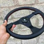 Authentic all black Nardi Gara 3 Steering Wheel – Re-Stitched Black Leather (360mm) (10)