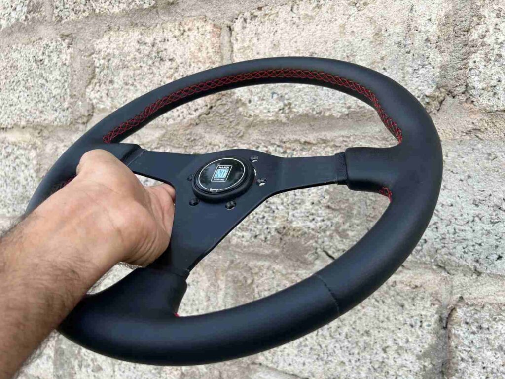 Authentic all black Nardi Gara 3 Steering Wheel – Re-Stitched Black Leather (360mm) (11)