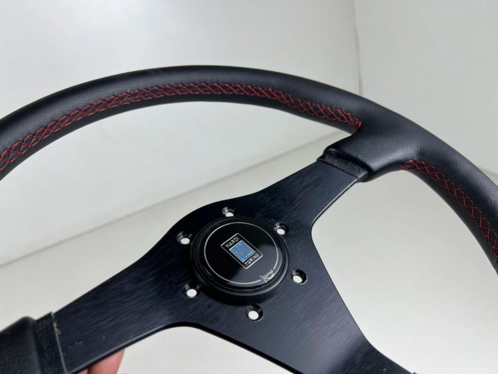 Authentic all black Nardi Gara 3 Steering Wheel – Re-Stitched Black Leather (360mm) (3)