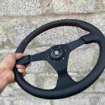 Authentic all black Nardi Gara 3 Steering Wheel – Re-Stitched Black Leather (360mm) (4)