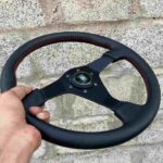 Authentic all black Nardi Gara 3 Steering Wheel – Re-Stitched Black Leather (360mm) (5)