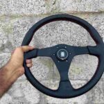 Authentic all black Nardi Gara 3 Steering Wheel – Re-Stitched Black Leather (360mm) (6)