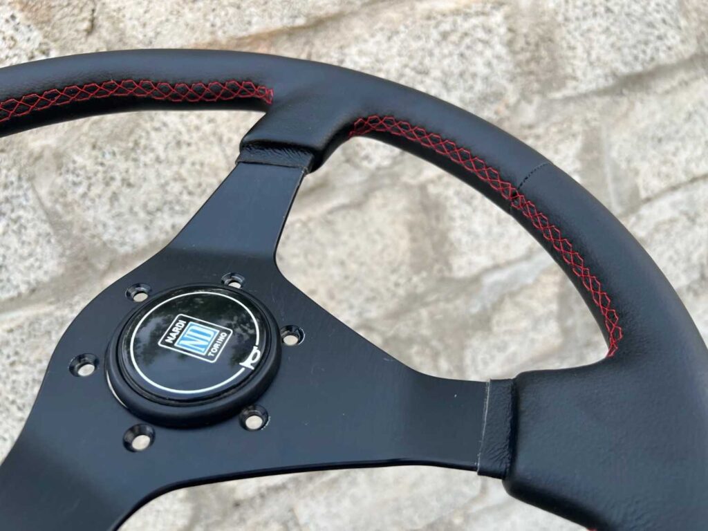 Authentic all black Nardi Gara 3 Steering Wheel – Re-Stitched Black Leather (360mm) (7)