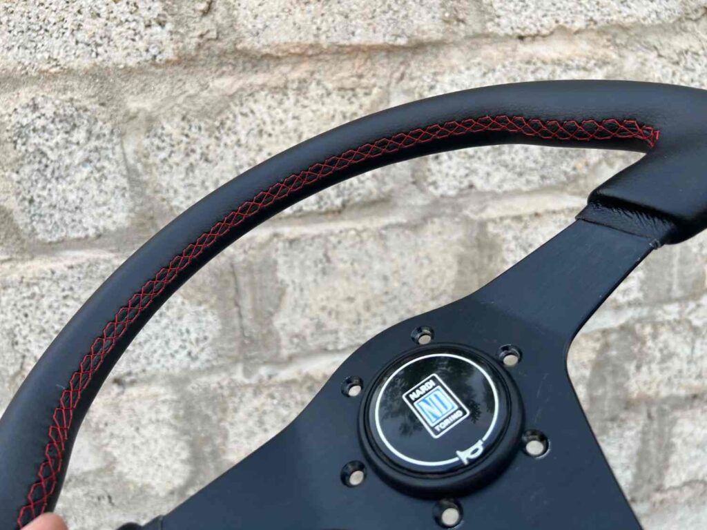 Authentic all black Nardi Gara 3 Steering Wheel – Re-Stitched Black Leather (360mm) (8)