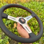 Nardi 360mm perforated leather with polished spokes for Toyota (10)