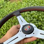 Nardi 360mm perforated leather with polished spokes for Toyota (5)