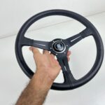 Nardi classic black leather stitched 360mm (12)