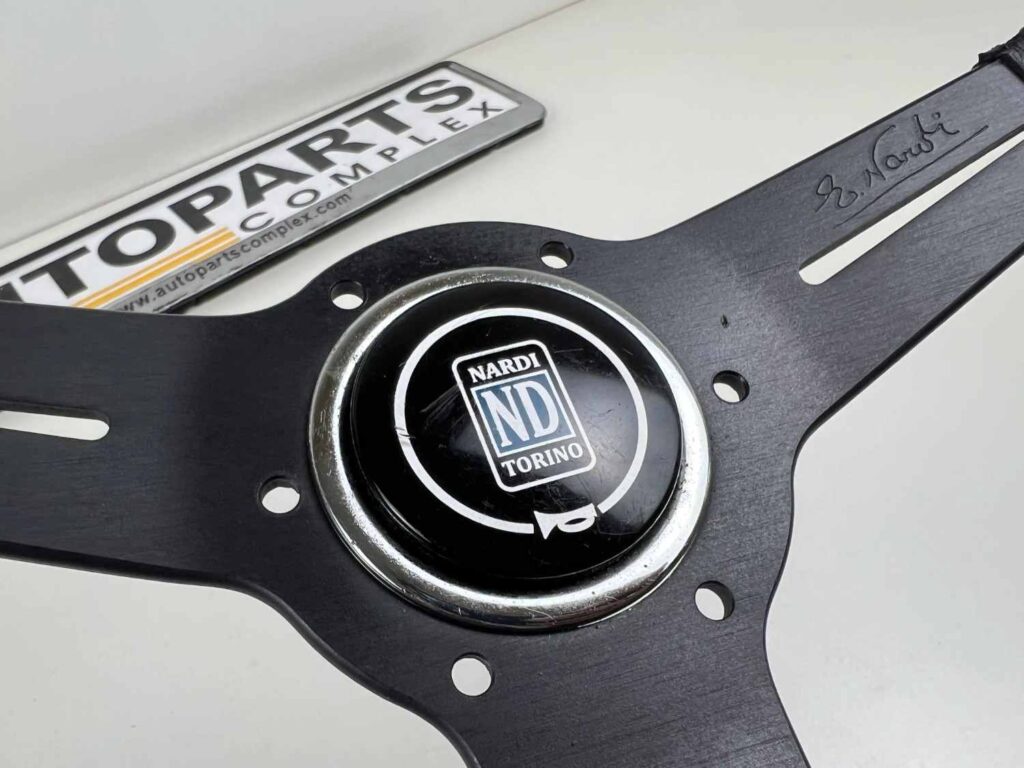 Nardi classic black leather stitched 360mm (4)