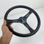 Nardi classic black leather stitched 360mm (7)