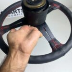 Nardi classic black with perforated leather 360mm for Toyota (13)