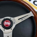 Nardi classic wooden 365mm with red Toyota horn button (3)