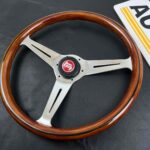 Nardi classic wooden 365mm with red Toyota horn button (6)