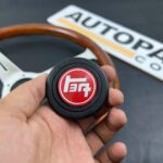 Nardi classic wooden 365mm with red Toyota horn button (8)