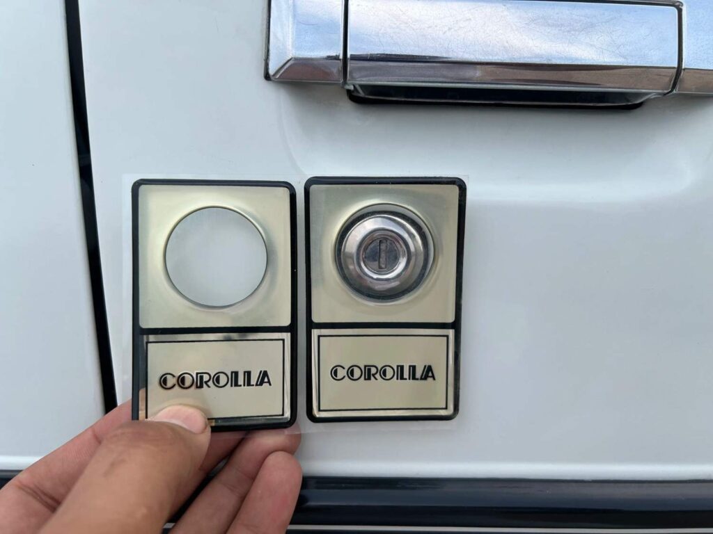 Vintage Toyota corolla door lock scratch guards (4)