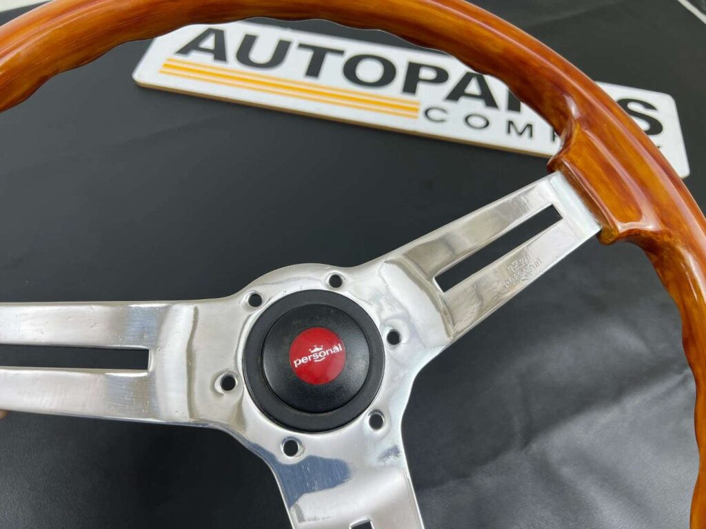 Vintage personal Collaudo Executive 390mm wooden steering wheel (10)