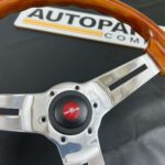 Vintage personal Collaudo Executive 390mm wooden steering wheel (10)