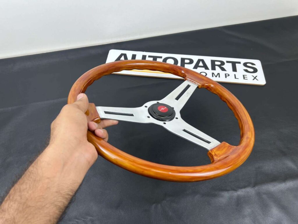 Vintage personal Collaudo Executive 390mm wooden steering wheel (12)