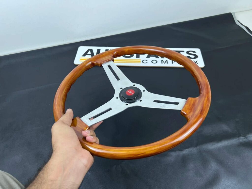 Vintage personal Collaudo Executive 390mm wooden steering wheel (13)