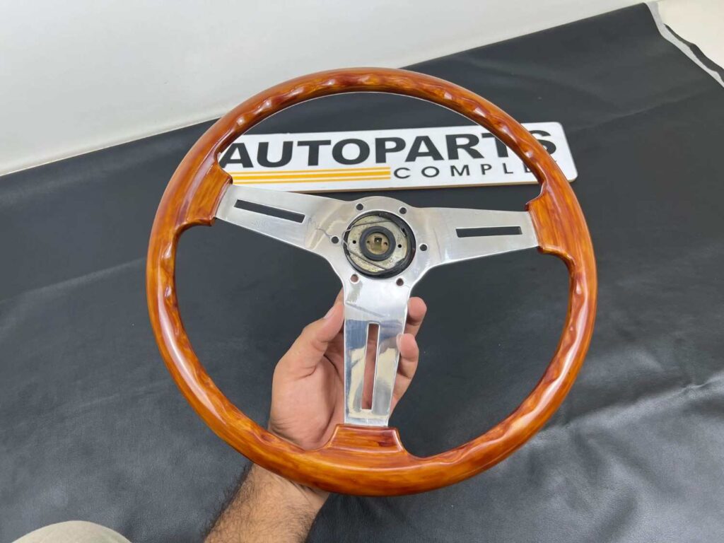 Vintage personal Collaudo Executive 390mm wooden steering wheel (14)