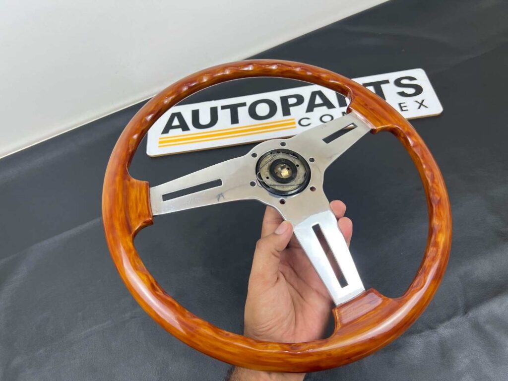 Vintage personal Collaudo Executive 390mm wooden steering wheel (2)