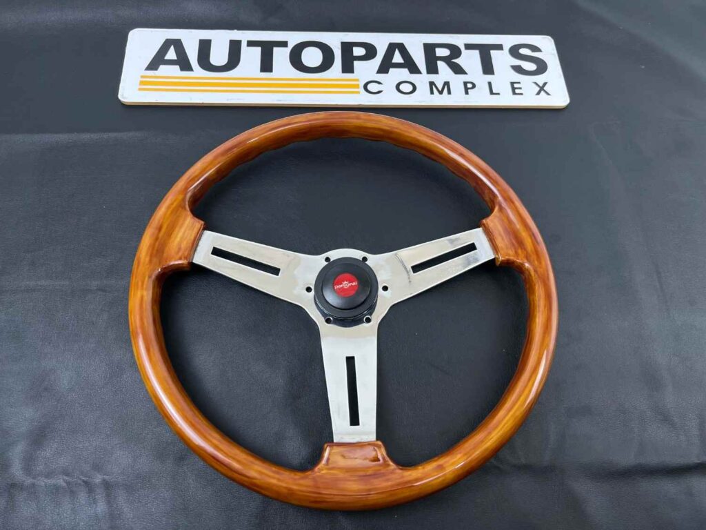 Vintage personal Collaudo Executive 390mm wooden steering wheel (3)