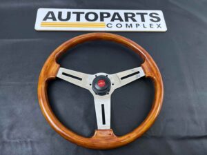 Vintage personal Collaudo Executive 390mm wooden steering wheel (3)