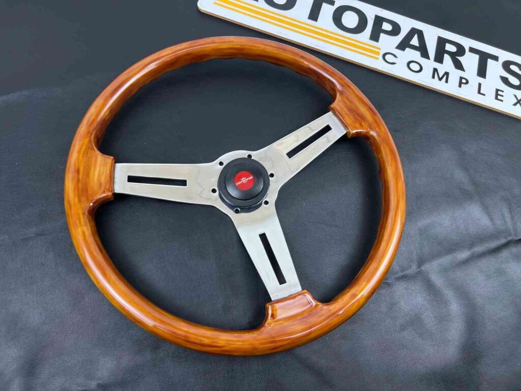 Vintage personal Collaudo Executive 390mm wooden steering wheel (4)