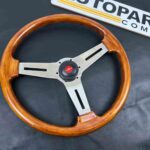 Vintage personal Collaudo Executive 390mm wooden steering wheel (4)