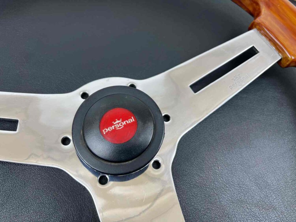 Vintage personal Collaudo Executive 390mm wooden steering wheel (5)