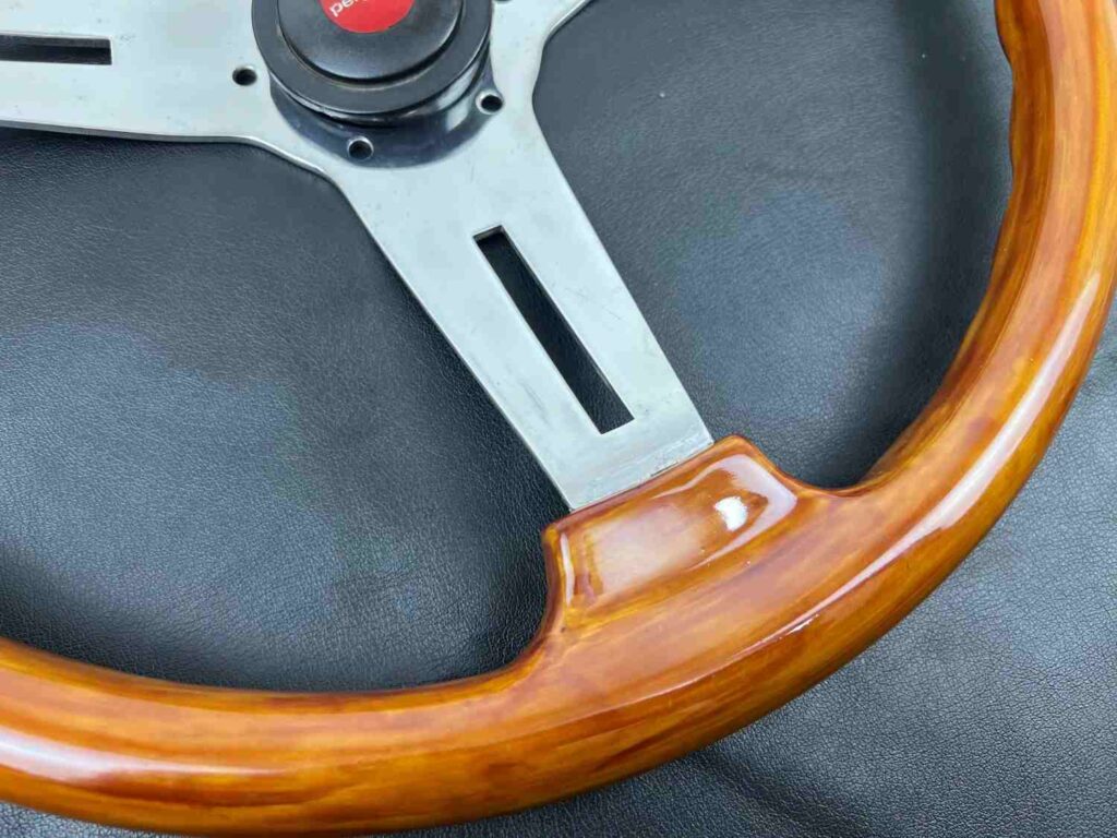 Vintage personal Collaudo Executive 390mm wooden steering wheel (7)