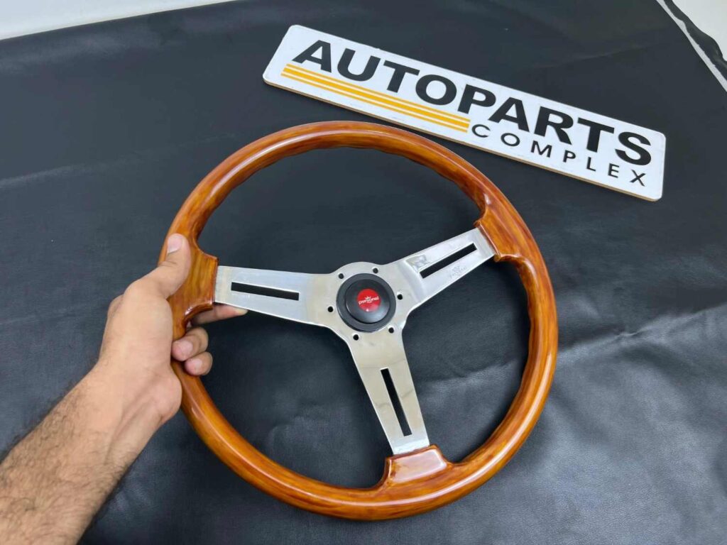 Vintage personal Collaudo Executive 390mm wooden steering wheel (9)